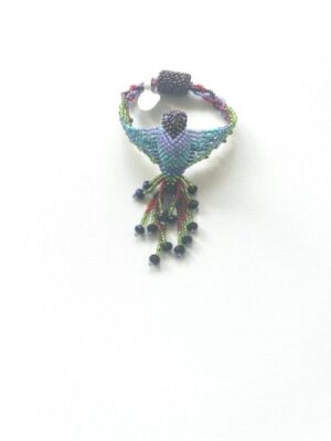 Lavender Chest Purple Head Green Wing Hummingbird Bracelet