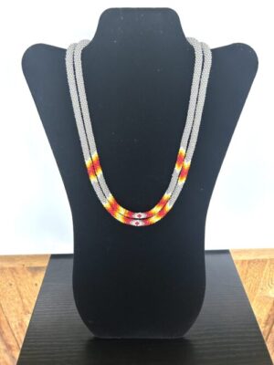 Gray Rainbow 2 Strand Necklace