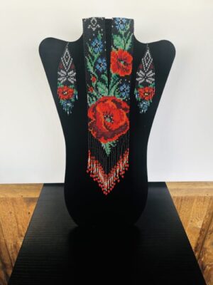 Poppy Flower Song Necklace and Earrings Set