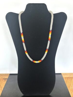 Silver Rainbow 1 Strand Necklace