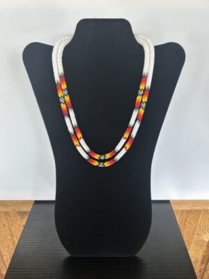 White Rainbow 2 Strand Necklace
