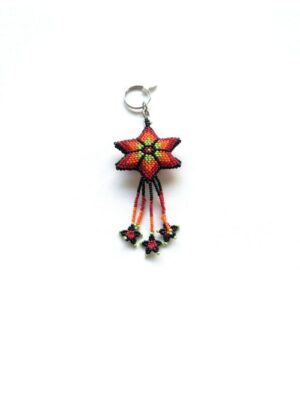 Orange Red Star Key Chain