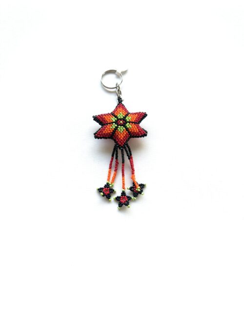 Orange Red Star Key Chain