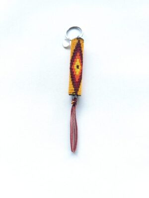 Orange Whisper Double Chevron Tube Key Chain