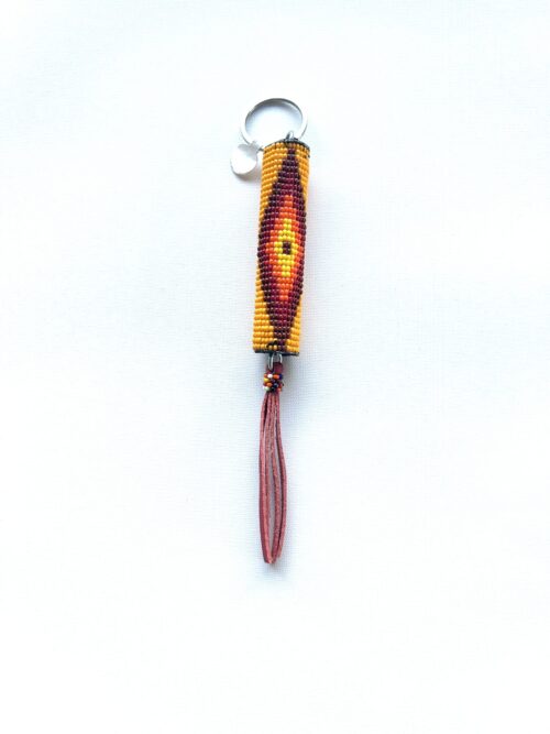 Orange Whisper Double Chevron Tube Key Chain