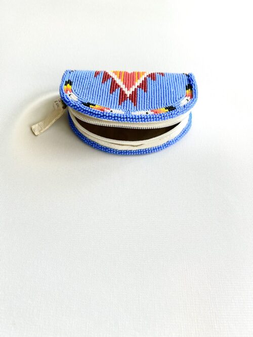Periwinkle Feather Dance Shoshone Style Coin Purse - Image 2