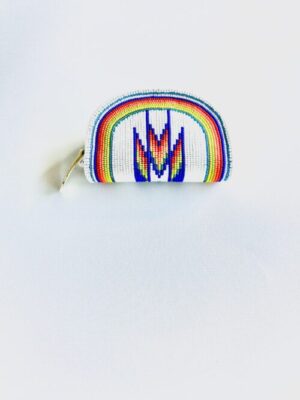 Rainbow Bar White Shoshone Style Coin Purse