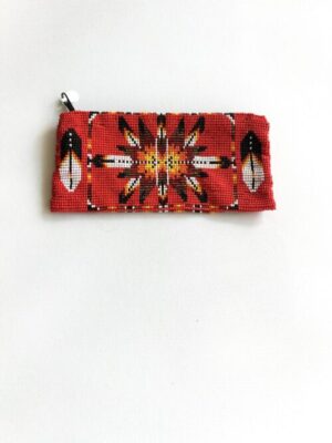 Red Eight Pointed Star - Long Purse