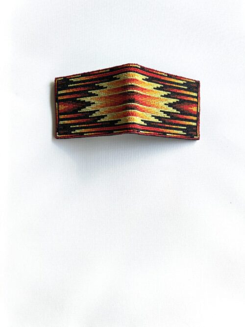 Sunrise Chevron Wallet with Coin Pouch - Image 3