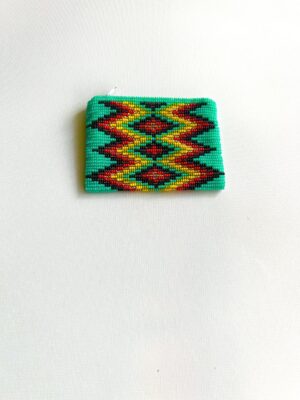 Teal Fire Sarape-style Coin Purse