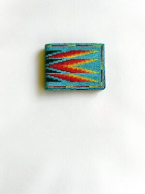 Turquoise Chevron Wallet with Credit Card Slots