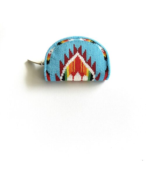 Turquoise Feather Peak Dance Shoshone Style Coin Purse