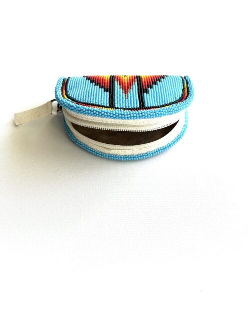 Turquoise Rainbow Band Shoshone Style Coin Purse - Image 2