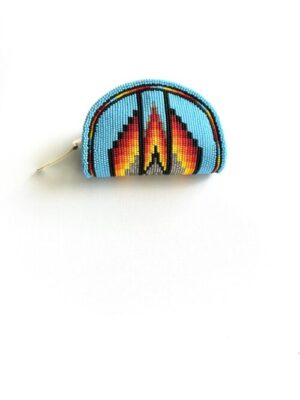 Turquoise Rainbow Band Shoshone Style Coin Purse