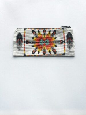 White Eight Pointed Star - Long Purse