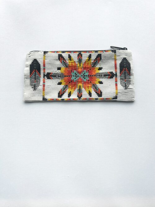 White Eight Pointed Star - Long Purse