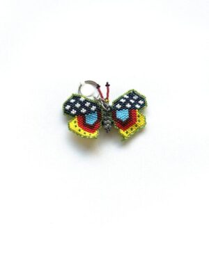 Yellow Blue Butterfly Key Chain
