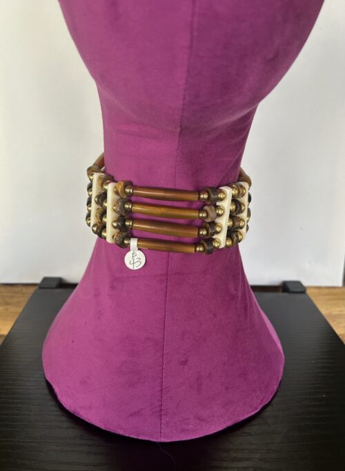 Antler Bone Brass 4 Tear Choker