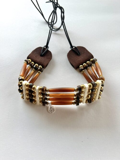 Antler Bone Brass 4 Tear Choker - Image 2