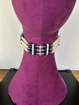 Blue Bone Pearl Throat Choker