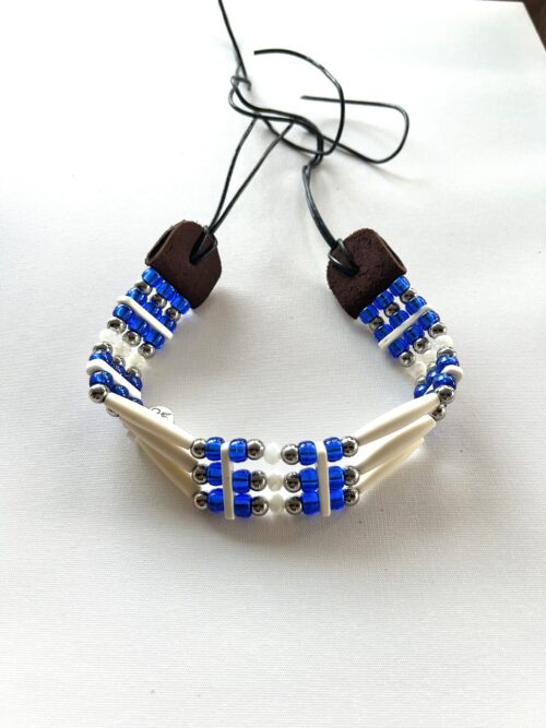 Blue Bone Pearl Throat Choker - Image 2
