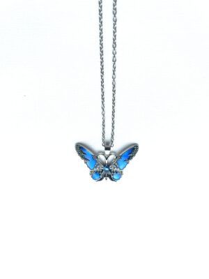 Blue Butterfly Necklace