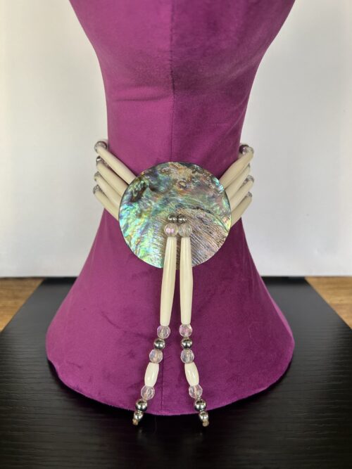 Bone Abalone Silver Choker