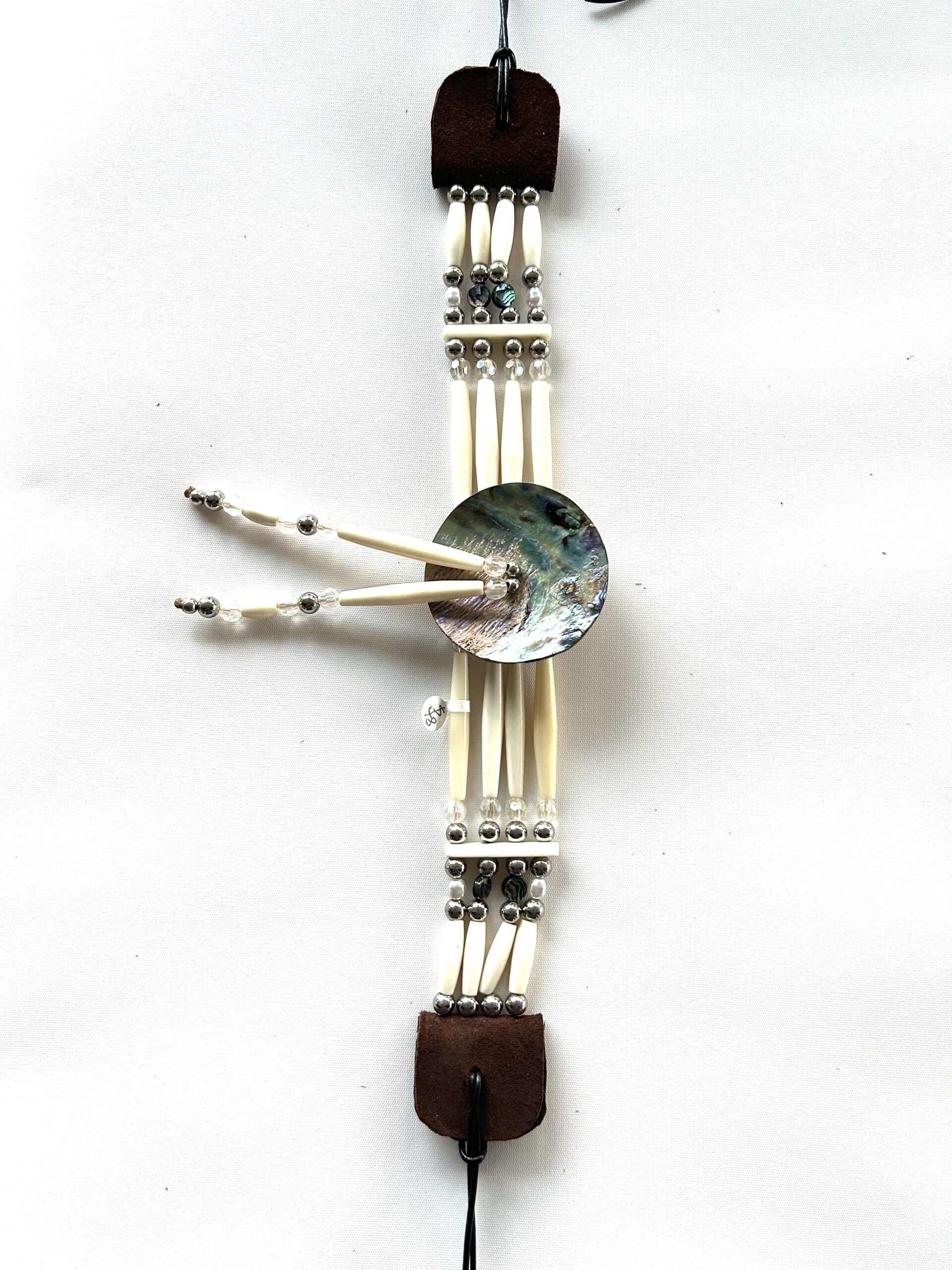 Bone Abalone Silver Choker - Image 2