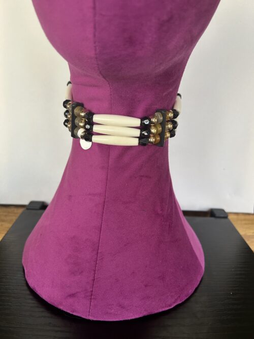 Bone Antler Bead Brass Choker