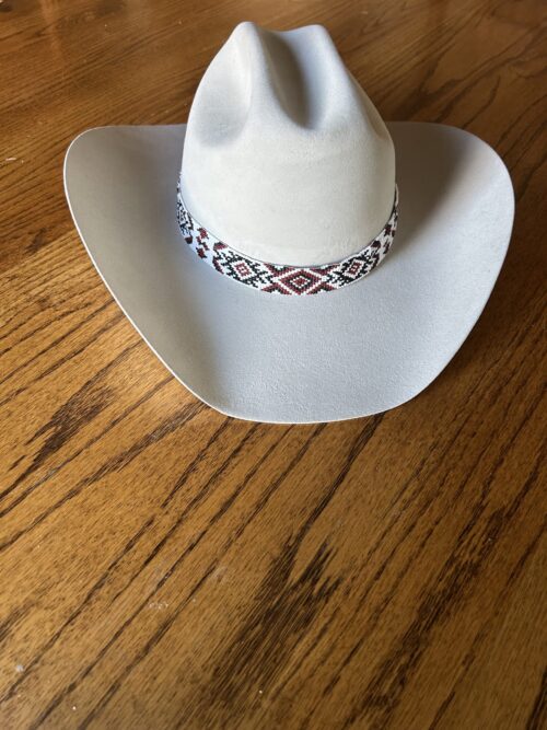Brown Black White Whisper Hatband