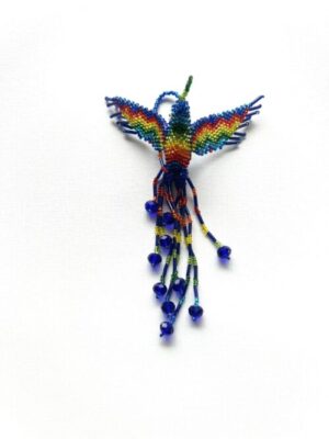 Cobalt Head Chevron Wing Hummingbird Song Ornament