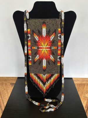 Copper Eightpointed Starburst Cell Phone Bag with Shoulder Strap