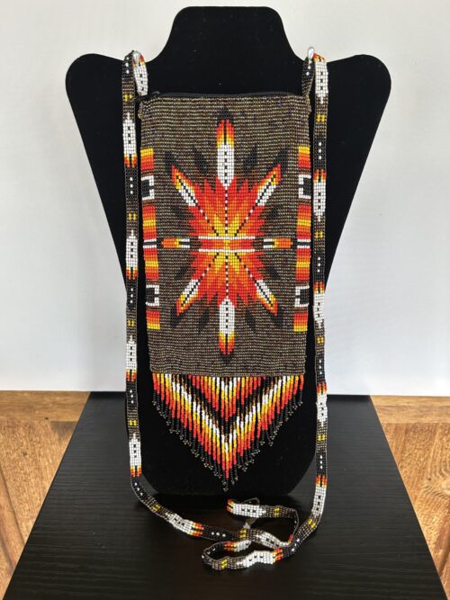 Copper Eightpointed Starburst Cell Phone Bag with Shoulder Strap