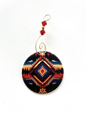 Double Reflected Chevron Design Tree Ornament