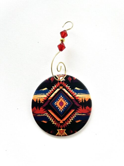 Double Reflected Chevron Design Tree Ornament