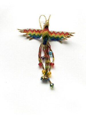 Gold Head Zigzag Wing Hummingbird Ornament