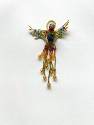 Gold head Dot Wing Rainbow Hummingbird Ornament