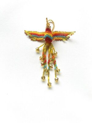 Gold head Stripe Wing Hummingbird Ornament