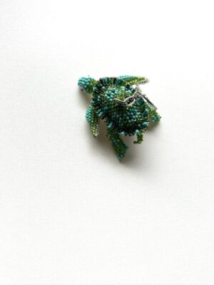 Green Blue Teal Turtle Key Chain