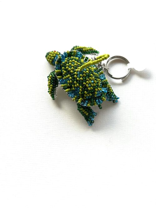Green Teal Turtle Key Chain