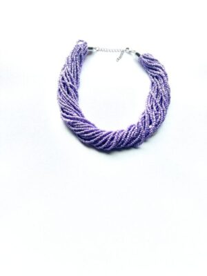Lavender Multi Strand Bead Choker