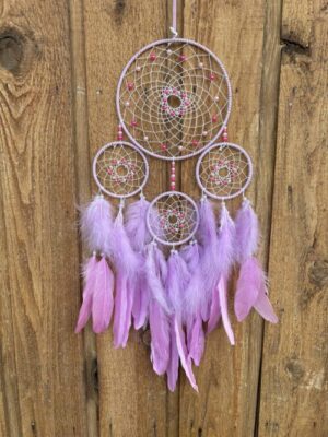 Lavender Pink 4 Circle Dreamcatcher