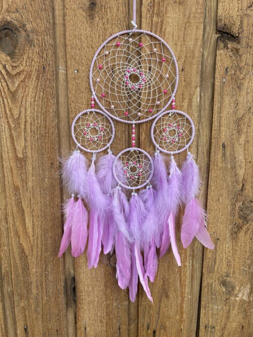 Lavender Pink 4 Circle Dreamcatcher