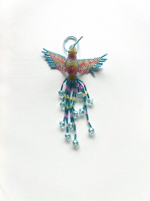 Light Blue Pastel Wing Hummingbird Ornament