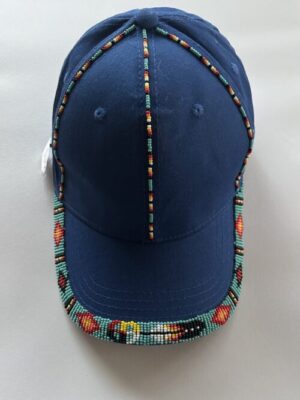 Medicine Wheel Top and Bill Beaded Cap