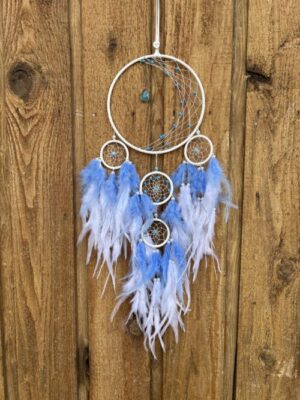 New Moon Blue Tear 5 Circle Dreamcatcher