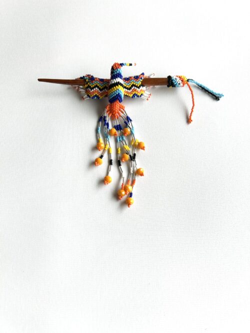 Orange Head Chevron Hummingbird Barrette