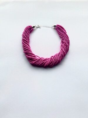 Pink Multi Strand Bead Choker