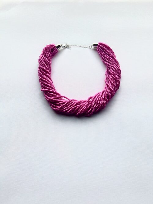 Pink Multi Strand Bead Choker