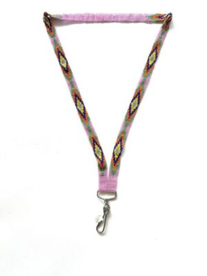Pink Sunset Double Mirror Chevron Lanyard